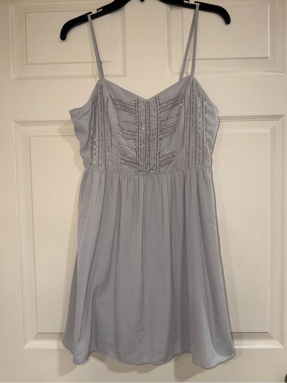 Women’s American Eagle Outfitters Grey Beaded Mini Dress
